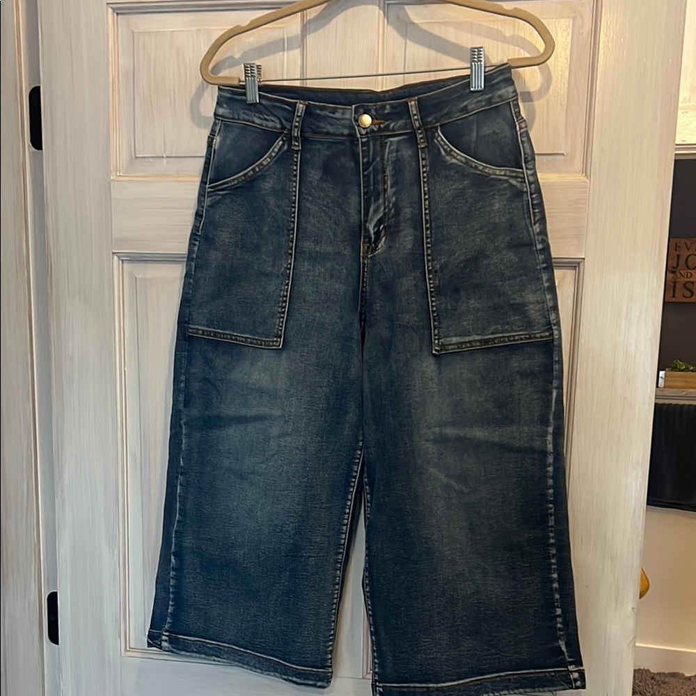 Wide Leg Denim Jeans